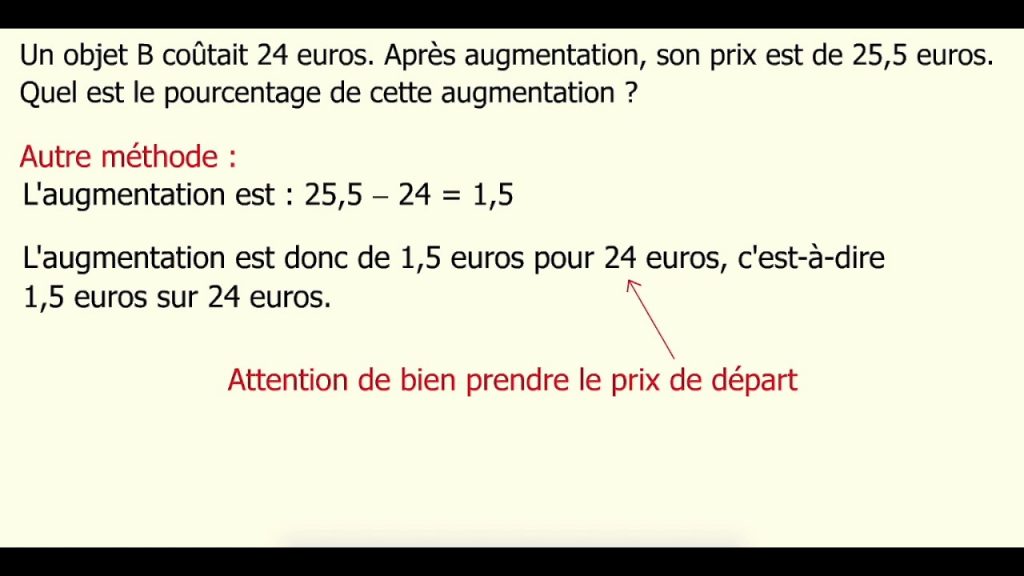 Comment Calculer Une Augmentation En Pourcentage