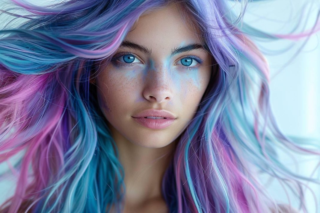 Couleur cheveux tie and dye