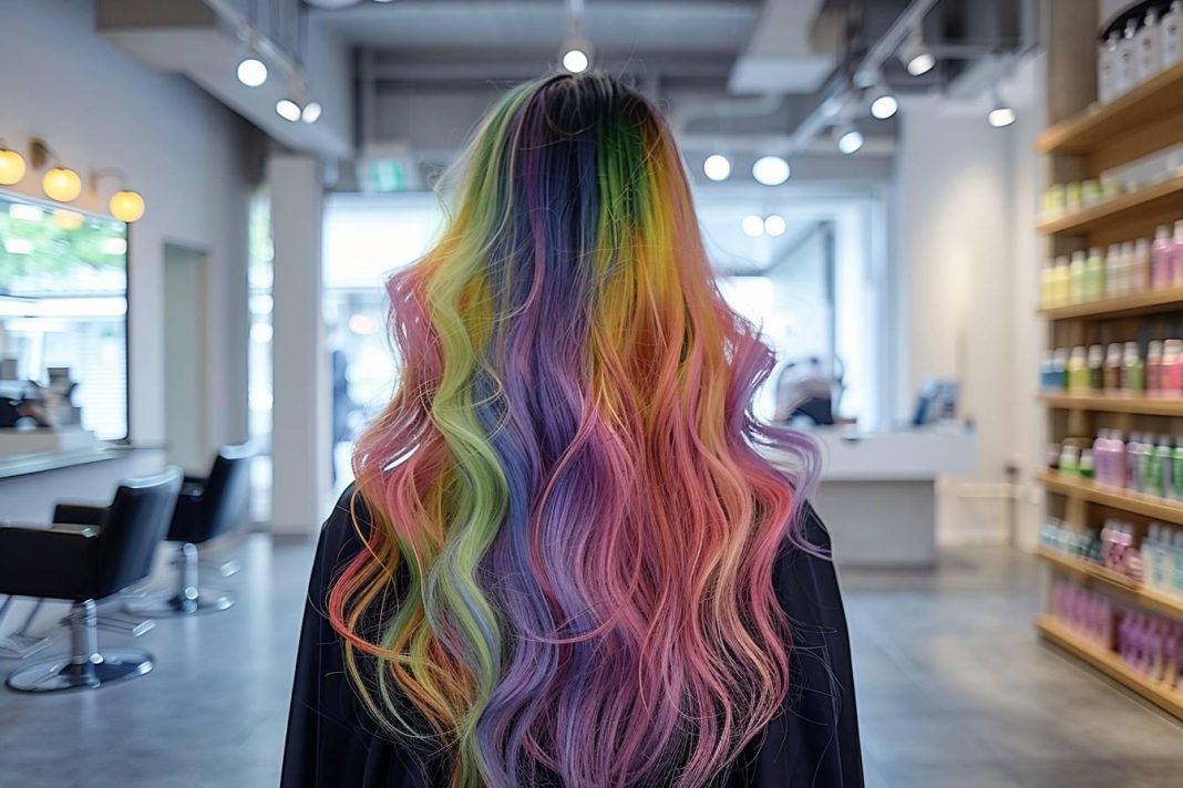 Coupe de cheveux tie and dye