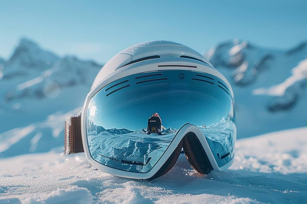 Des lunettes de ski contre le soleil