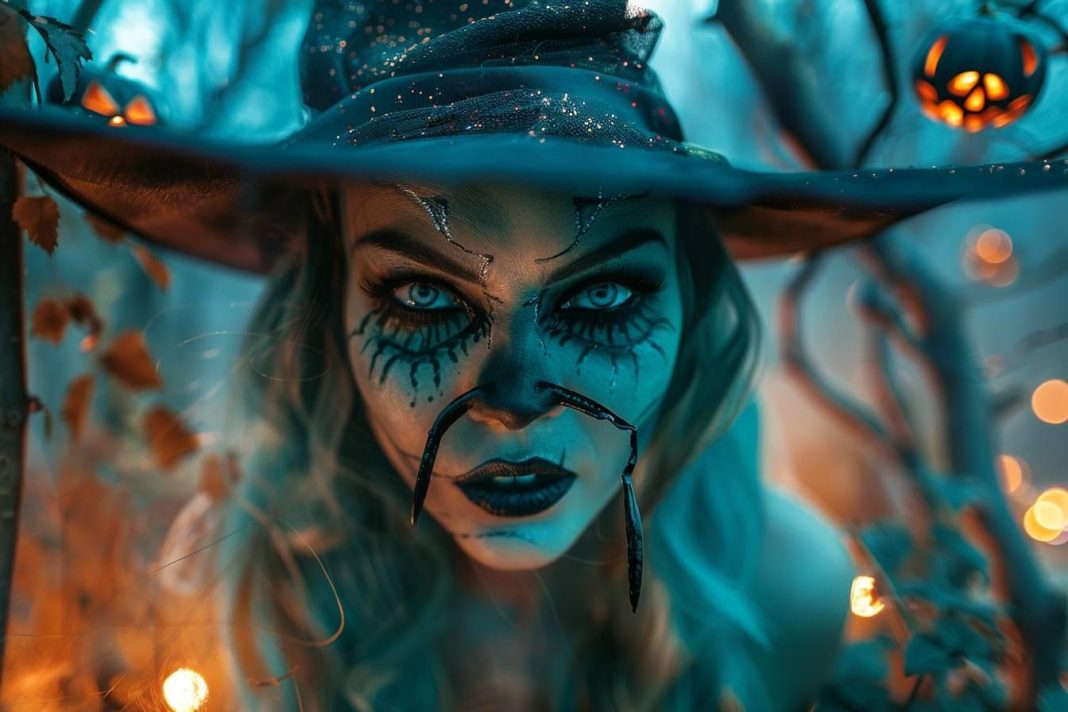 Maquillage halloween sorcière