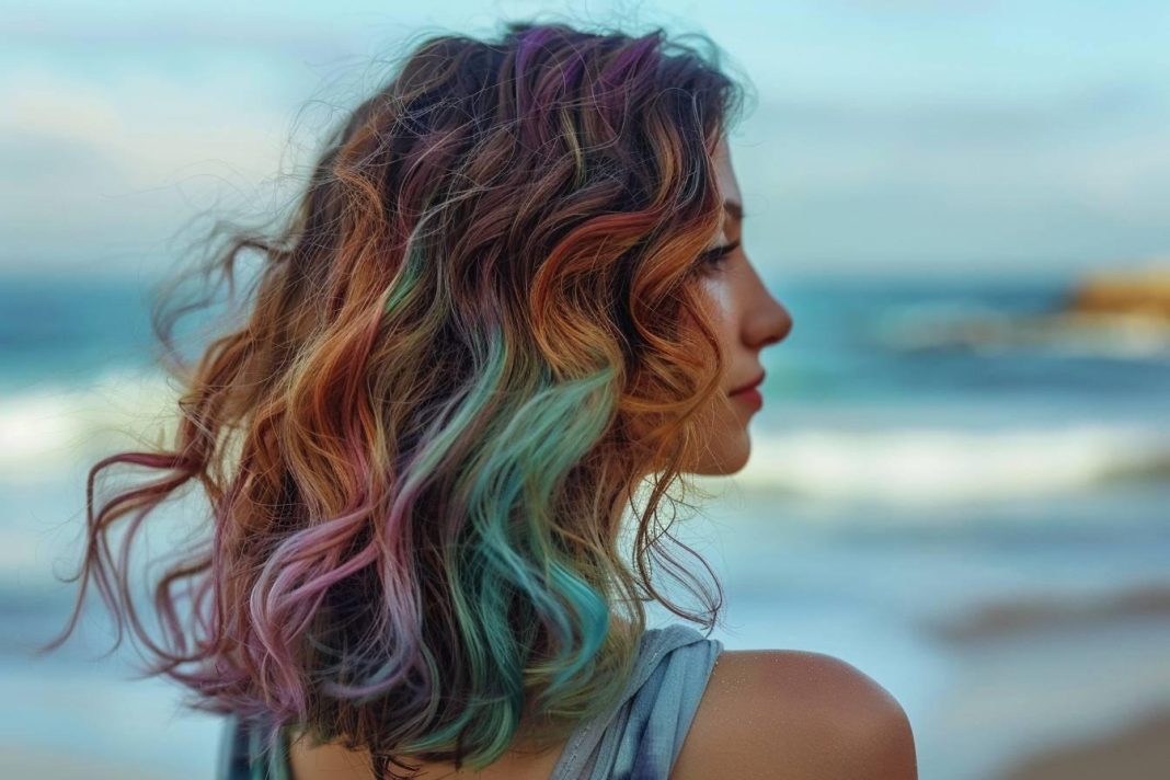 Tie and dye cheveux brun