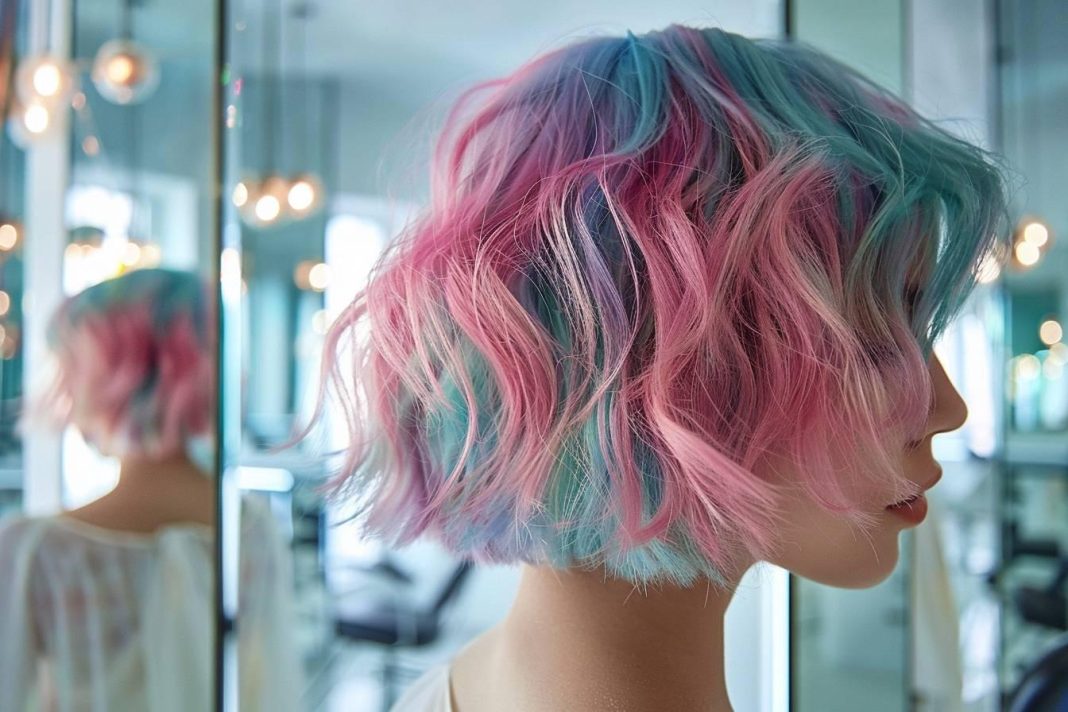 Tie and dye cheveux court