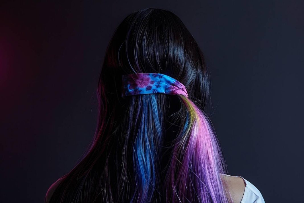 Tie and dye sur cheveux noir