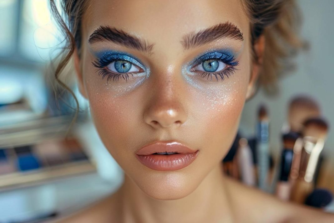 Tuto maquillage yeux bleus